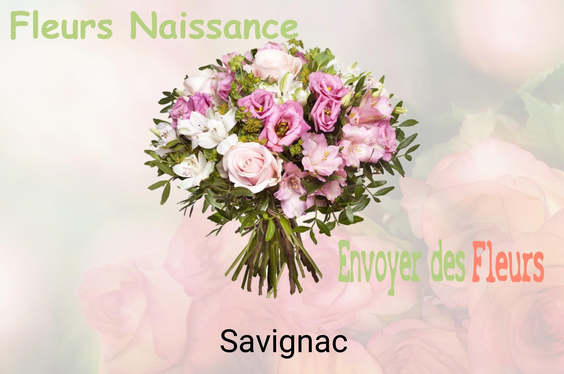 Bouquet de fleurs de naissance livré à Savignac