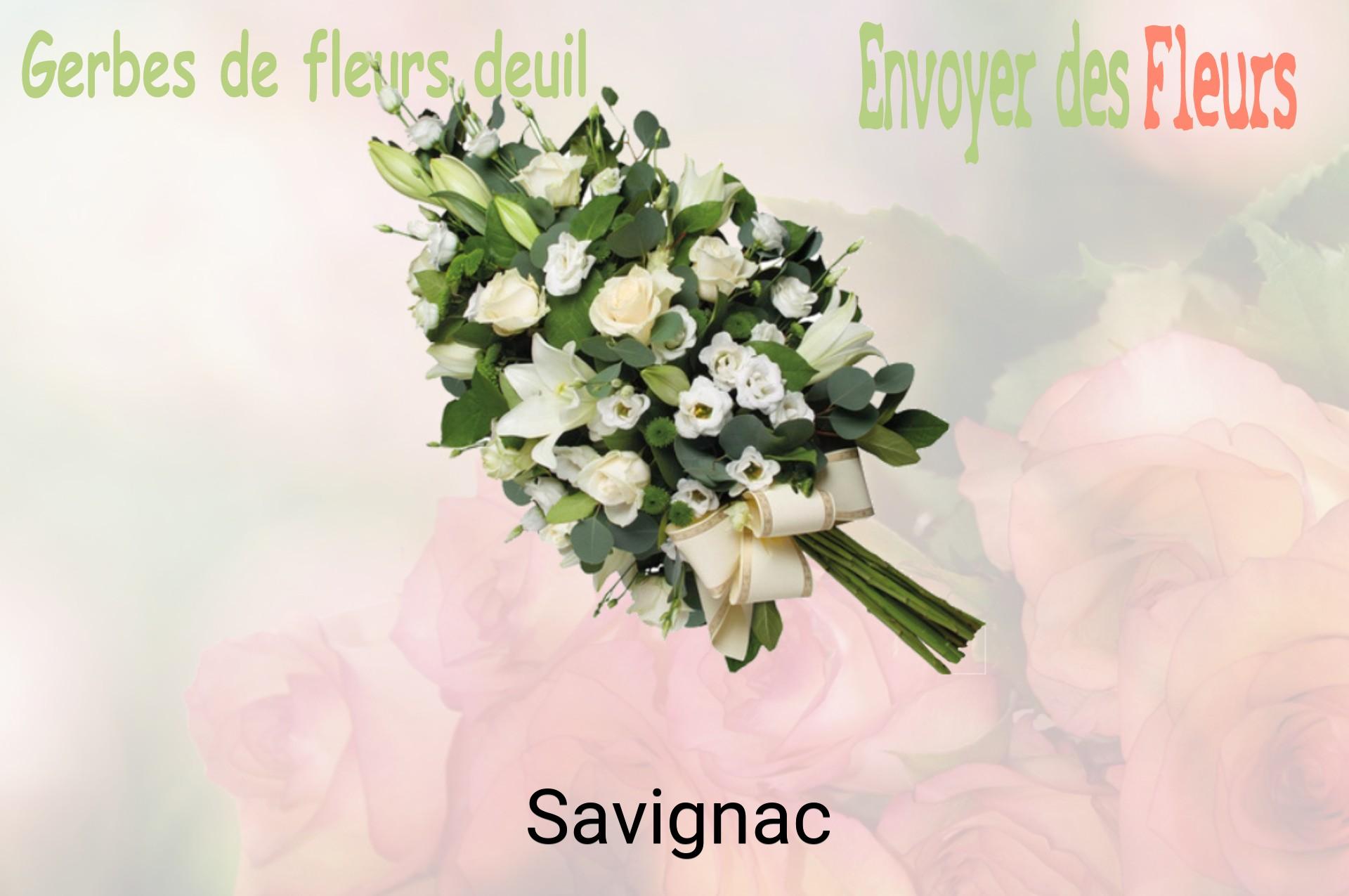 Gerbe de fleurs de deuil livrée à Savignac